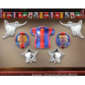 Football party decoration T-shirt foil soccer balloons